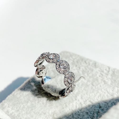 دبله بكرستالات دائريه متتالية سوارفسكي