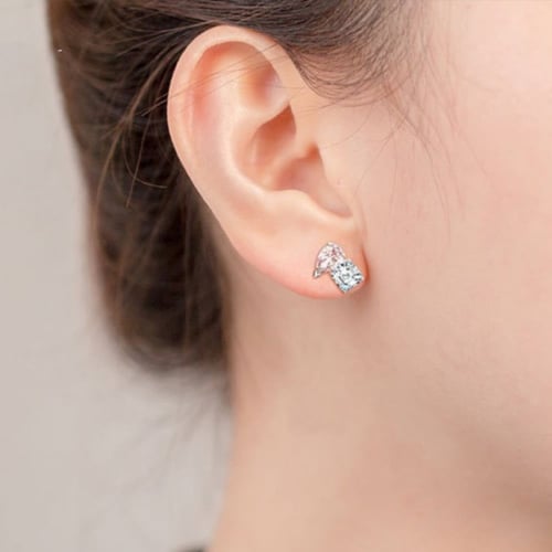 سلسال وحلق بكرستال ملتصق من سوارفسكي