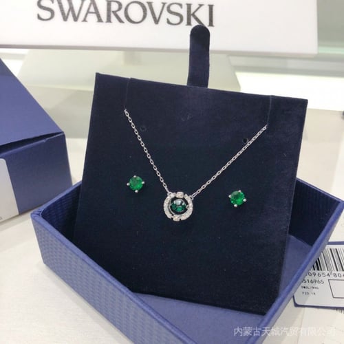 سلسال اخضر بكرستال متحرك من سوارفسكي