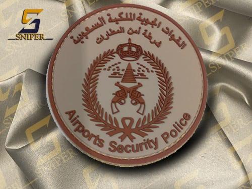 شعار شرطة امن المطارات رصاصي بني ربر