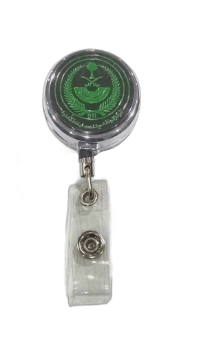 محفظة بطاقة عمل (911) مع تعليقة اسود اخضر