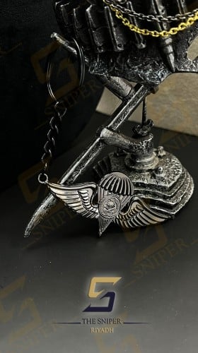 ميدالية ونق مظلات ( أسود ) سلسلة مفاتيح