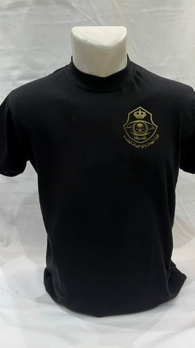 فنيلة اسود قوة المهمات والواجبات الخاصة طباعة ذهبي...