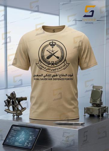 فنيلة بيجي شعار قوات الدفاع الجوي طباعة أسود على ا...