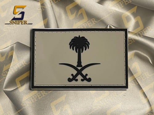 شعار المملكة سيفين نخلة لون ( رصاصي ) ربر