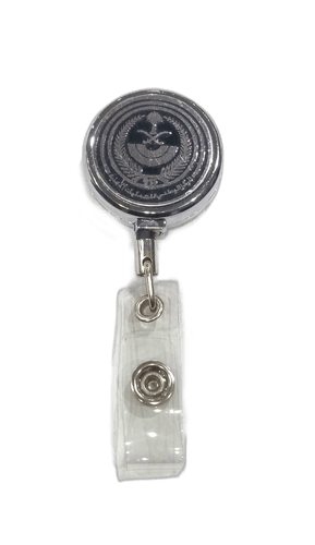 محفظة بطاقة عمل (911) مع تعليقة فضي اسود