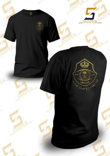 فنيلة اسود قوة المهمات والواجبات الخاصة طباعة ذهبي...