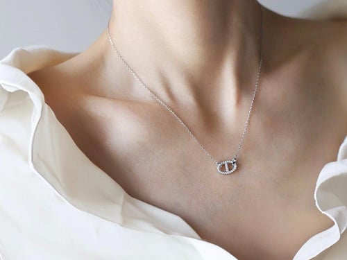 قلادة كريستين - فضي