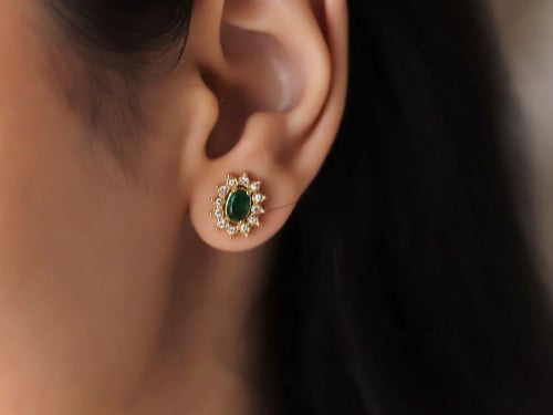 حلق فيكتوريا - كريستال اخضر