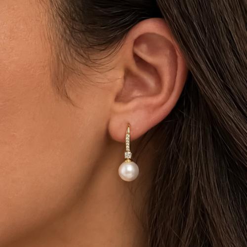 Perla earrings - ذهبي