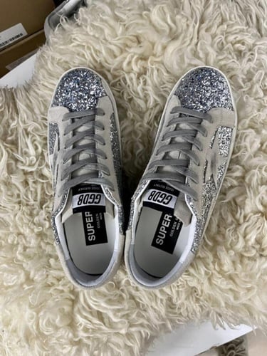 Golden goose Superstar distressed lace-up sneakers