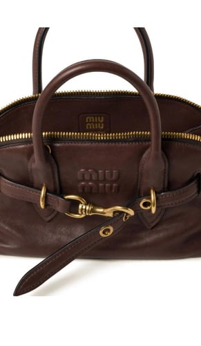 MIU MIU Aventure leather tote bag