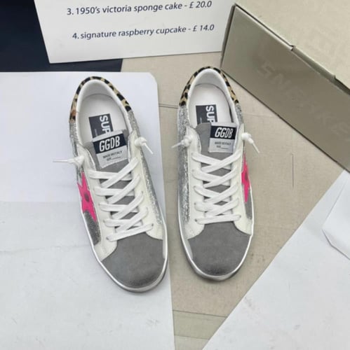 Golden goose Superstar distressed lace-up sneakers