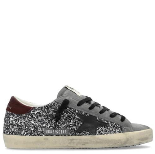 Golden Goose Deluxe Brand Glittered Lace-Up Sneake...