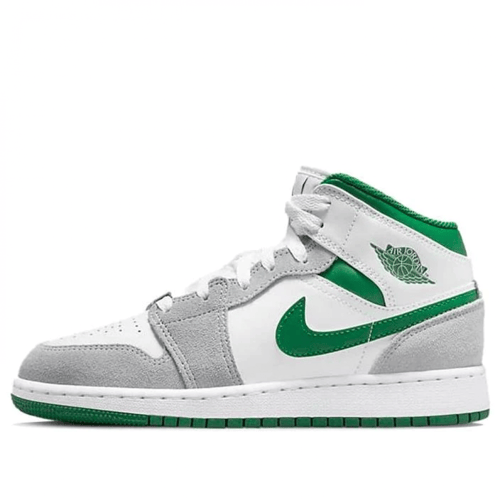 Air Jordan 1 Mid SE GS 'Grey Pine Green