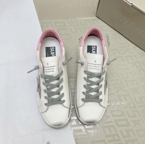 Golden goose Superstar distressed lace-up sneakers