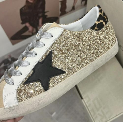 Golden goose Superstar distressed lace-up sneakers