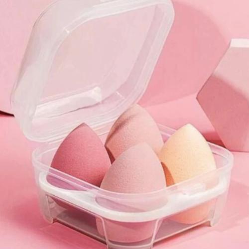 بيوتي بلندر علبه فيها 4 قطع مجموعة اسفنجات مزج الم...