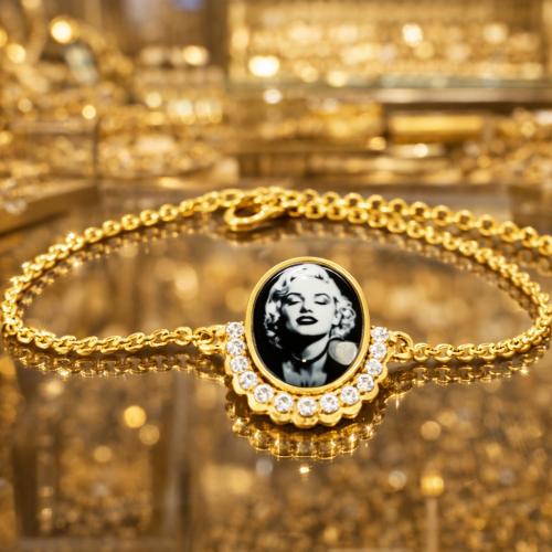 اسوارة نسائية لون ذهبي عشوائي ضمان الون سنه سوار أ...