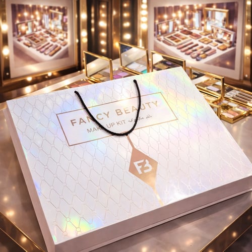 مجموعة مكياج متكاملة بتصميم فاخر رقم 1 يكون كريم ا...