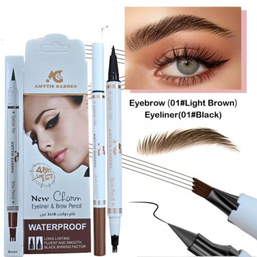 قلم حواجب بني وايلاينر اسود من اميس جاردن قلم حواج...