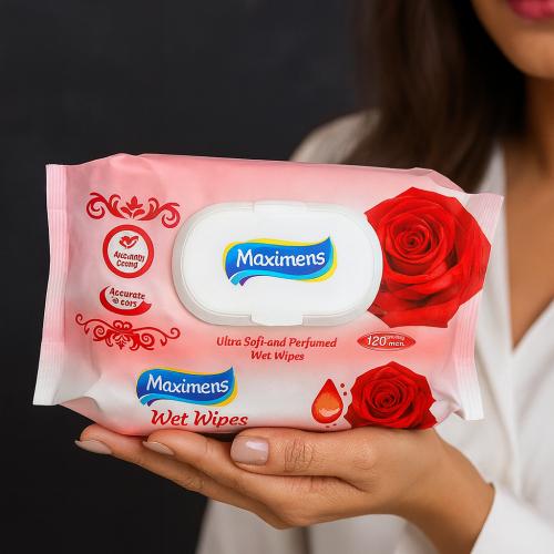 120 منديل مبلل فائق انعومه من ماكسيمنس