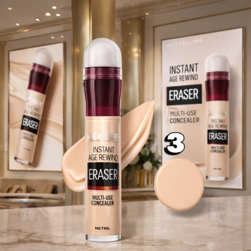 خافي عيوب من فلور بيوتي رقم 3 تغطية كاملة وصبغات ع...