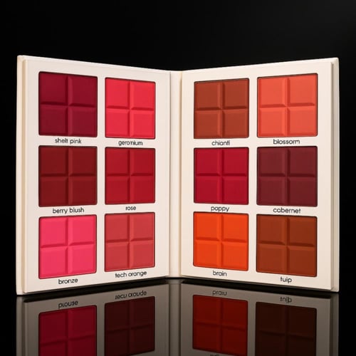 باليت كبير احمر خدود من ريال بيوتي متوهج طبيعي يدو...