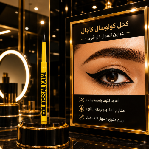 كحل اسود داخل العين من ريال بيوتي قلم تحديد عيون م...