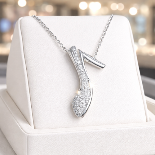 سلسال نسائي ناعم لون فضي عقد أنيق و ناعم مرصع بحبا...