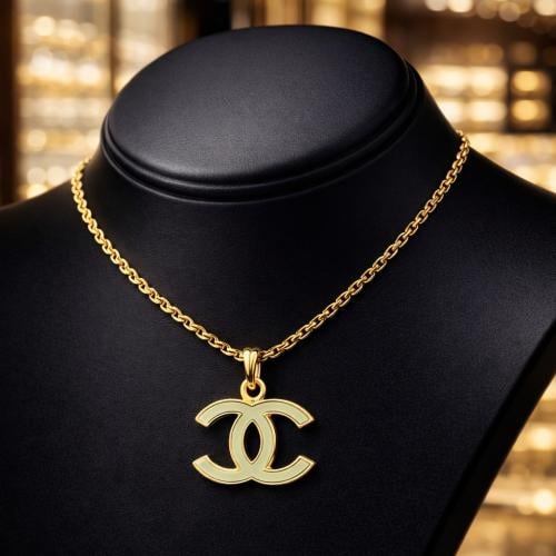 سلسال ناعم ذهبي عقد أنيق و ناعم سلسلة رفيعة مصنوعة...
