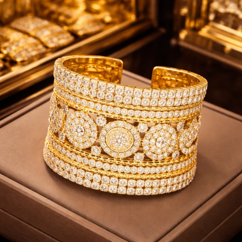 اسوارة سهرة نسائية حجم كبير لون ذهبي عشوائي