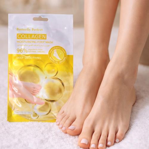 الجوارب السحرية لتقشير القدمين بخلاصة الكولاجين