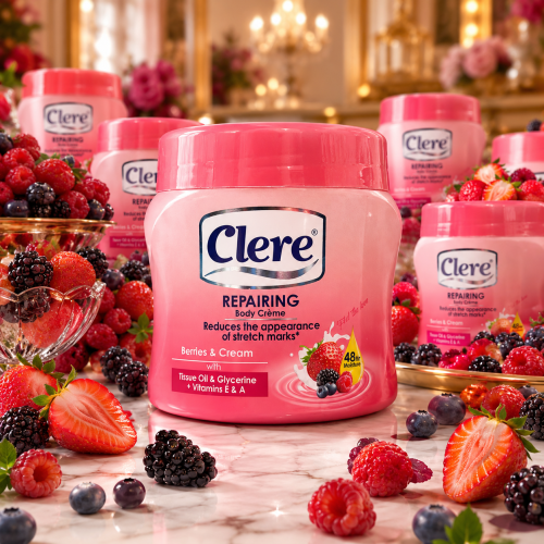 كريم كلير Repairing Body Crème بالتوت والكريمة يمن...