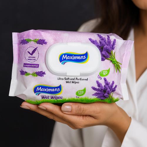 120 منديل مبلل فائق انعومه من ماكسيمنس