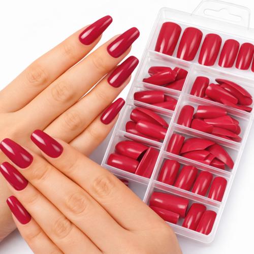100 PCS EASY TO USE: Full cover false nail tips ar...