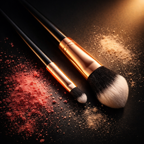 فرش مكياج بودر وفرشة حواجب