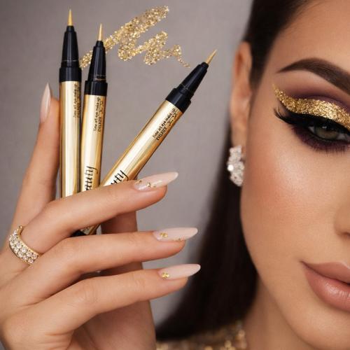 اي لاينر لمعة لون ذهبي من ريال بيوتي