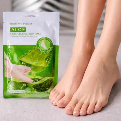 الجوارب السحرية لتقشير القدمين بخلاصة الصبار