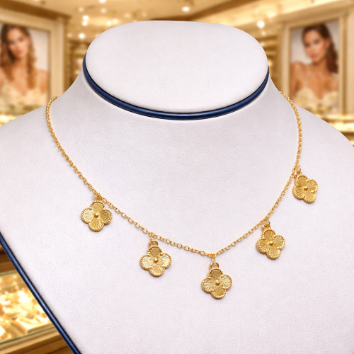 سلسال ذهبي عقد أنيق سلسلة رفيعة مصنوعة من الستانلس...