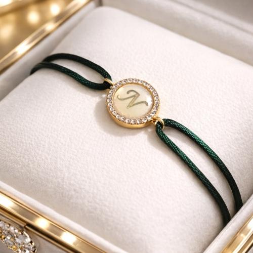 إسورة ناعمة سحاب لون الخط عشوائي نسائية حرف N سوار...