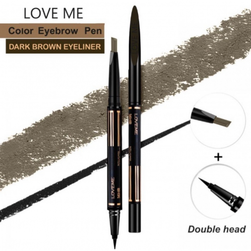 قلم حواجب بني غامق + اي لاينر قلم حواجب مقاوم للما...