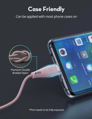 سلك راف باور تايب سي الى تايب سي نايلون بقوة 60 وا...