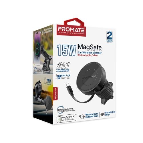 شاحن سيارة لاسلكي بتقنية ماج سيف المغناطيسية MagSa...