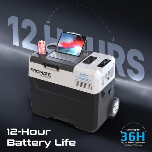 PowerCooler-40 ثلاجة صغيرة متنقلة بسعة 40لتر مزودة...