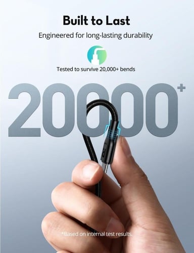 راف باور - كيبل تايب سي الى تايب سي 100 واط طول 1...