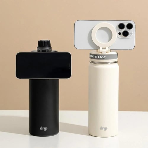 دريب حافظة سوائل ستانلس ستيل مقاومة للصداء مع ماج...