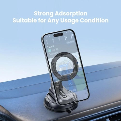 دريب - حامل جوال مغناطيسي للسيارة بقاعدة شفط يدوية...