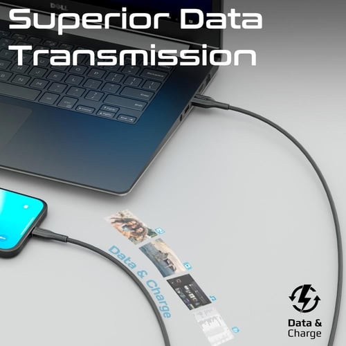 كيبل شحن متين USB-A إلى USB-C™ مصنوع من السيليكون...