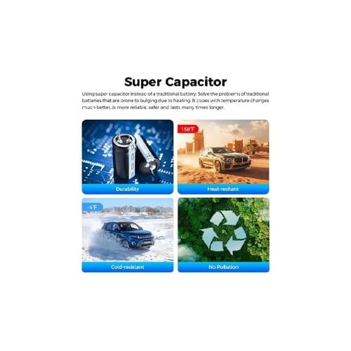 LINGDU – داش كام D600 رؤية مزدوجة أمامية وخلفية بد...